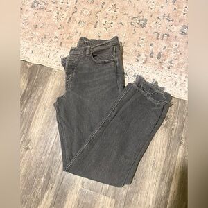 Old Navy Women's Charcoal Frayed Hem Jeans